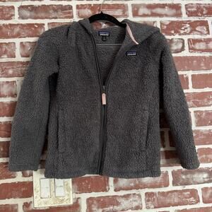 Patagonia Girls Los Gatos Fleece Zip Hoodie Jacket Gray Size 10